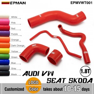 EPMAN 5 PCS Silicone Boost Hose Kit For 1.8T VW Golf/ Bora & Audi A3/ TT (AGU) EPMVWT001 (Pre-Order ONLY)