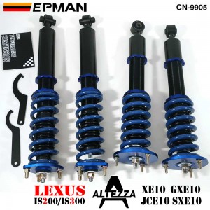 Tansky Coilovers Spring Struts Racing Suspension Coilover Kit Shock Absorber For Lexus IS200/IS300 For Toyota Altezza XE10, GXE10, JCE10, SXE10 CN-9905 (RANDOM COLOR)