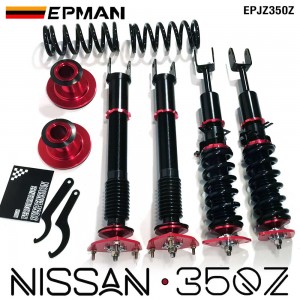 EPMAN Coilovers Spring Struts Racing Suspension Coilover Kit Shock Absorber For 02-08 Nissan 350Z Infinity G35 EPJZ350Z (RANDOM COLOR)