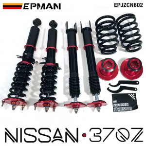 EPMAN Coilovers Spring Struts Racing Suspension Coilover Kit Shock Absorber for 08-11 Nissan 370Z EPJZCN602 (RANDOM COLOR)