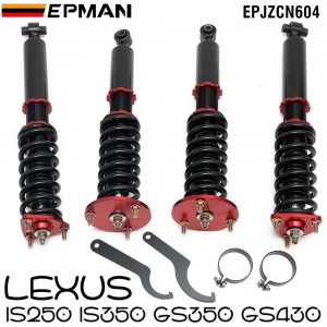 TANSKY Coilovers Spring Struts Racing Suspension Coilover Kit Shock Absorber For Lexus IS250/350 GS350/430 RWD ONLY EPJZCN604 (RANDOM COLOR)