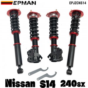 Tansky Coilovers Spring Struts Racing Suspension Coilover Kit Shock Absorber 16 Way For 95-98 Nissan S14 240sx EPJZCNS14 (RANDOM COLOR)