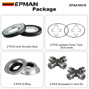 EPMAN Front Axle Seal And Greaseable U Joint Kit Compatible With Ford F250 F350 Super Duty 2005-2014, Replacement For 2017426 2014835 54983 25-332X SPL55-3X For Seals, O Rings, Greaseable U Joints EPAA18G18